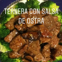 Ternera con salsa de ostra