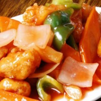 Pollo con salsa agridulce