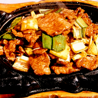 Ternera con puerro a la plancha